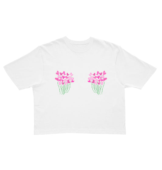 Flower Tits Cropped Tee ♡
