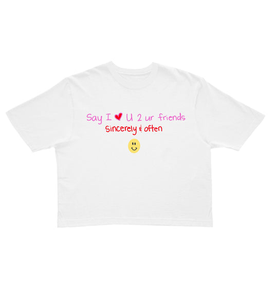 Say I Love You Cropped Tee