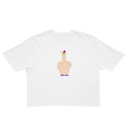 With Love, 🖕🏼 Cropped Tee