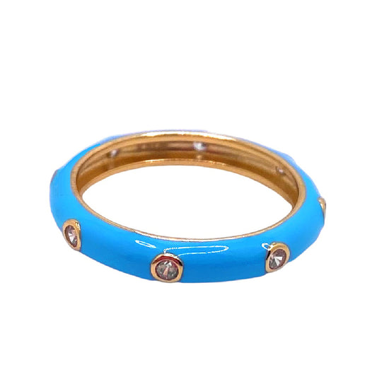 Blue Enamel Ring