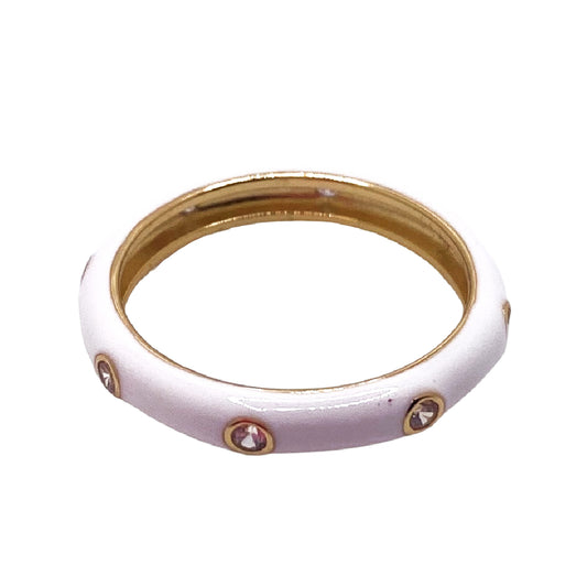 White Enamel Ring